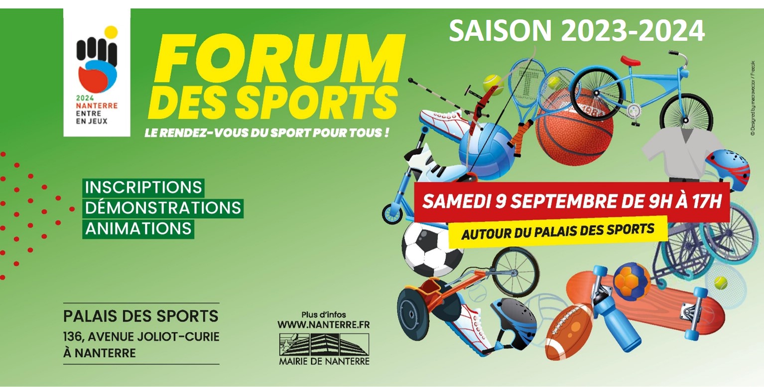 Affiche du forum des sports de Nanterre saison 2023-2024